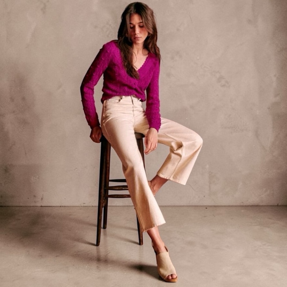 Sézane Saja Cardigan in Magenta | M - Picture 4 of 8